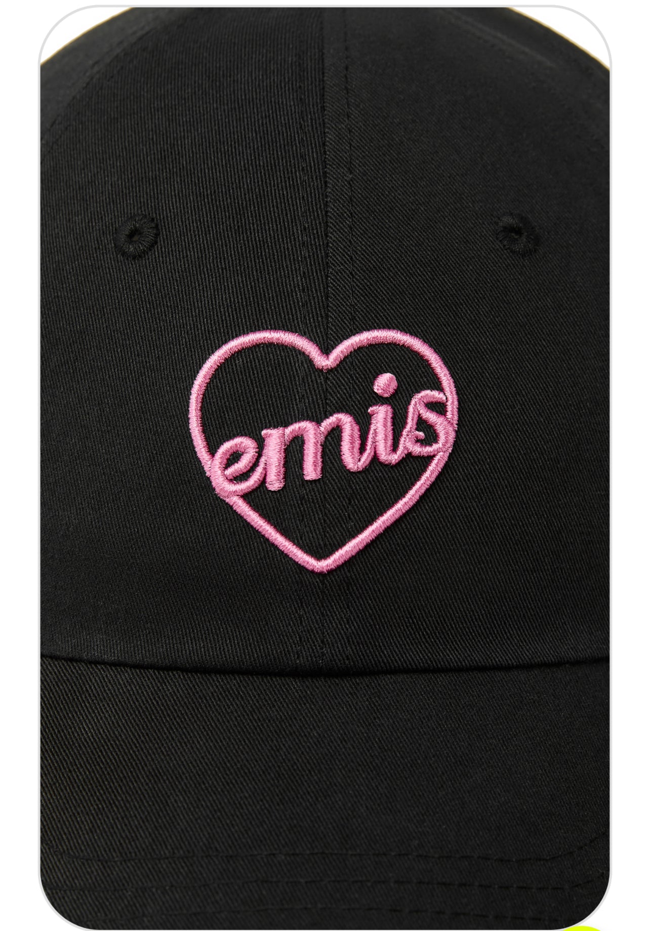 EMIS HEART BALL CAP-BLACK/PINK (Instock)