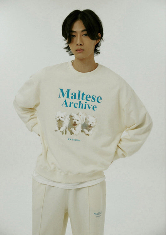 Waikei Maltese Archive Sweatshirt_Cream(Preorder)