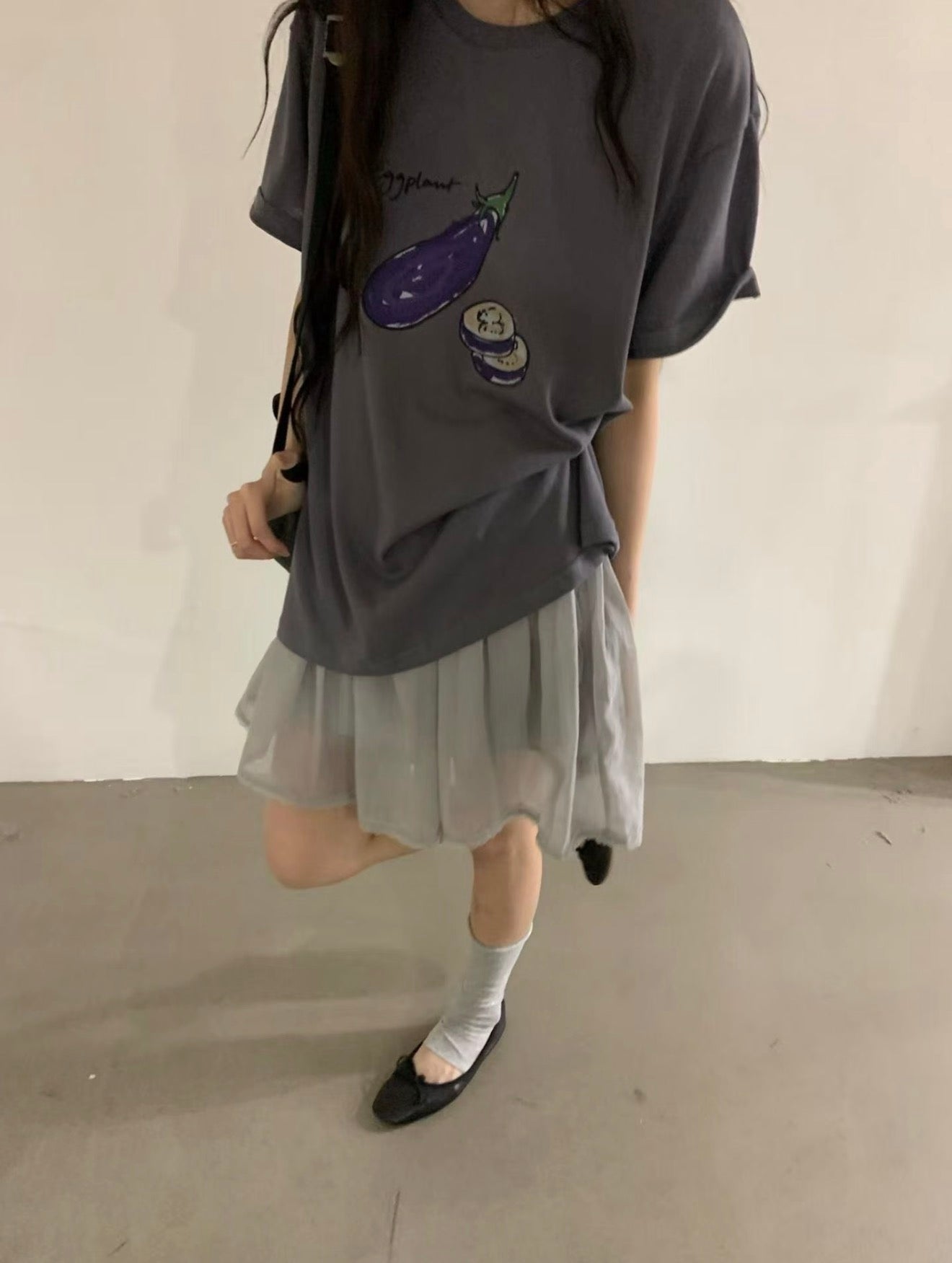 Korean APM Collection Eggplants Tshirt - 2 colors (Instock)