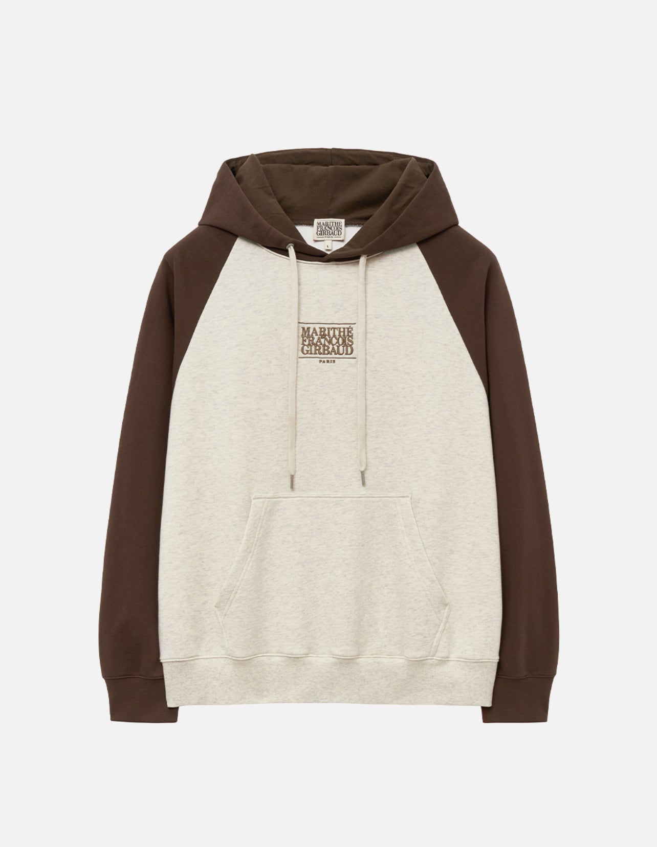 Marithe NEW CLASSIC LOGO RAGLAN HOODIE oatmeal (Instock)