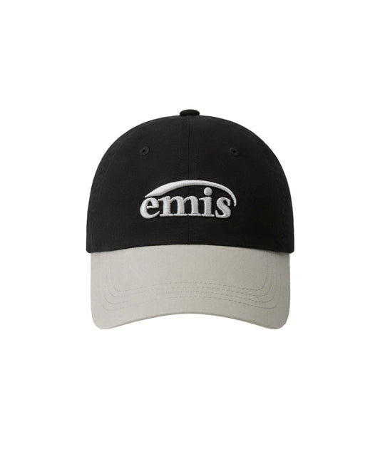 EMIS WASHED TWO TONE BALL CAP-BLACK(Instock)