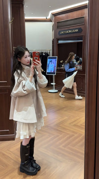 Kelly Designs Oversize Two Colors Cape Trench Coat (Instock)