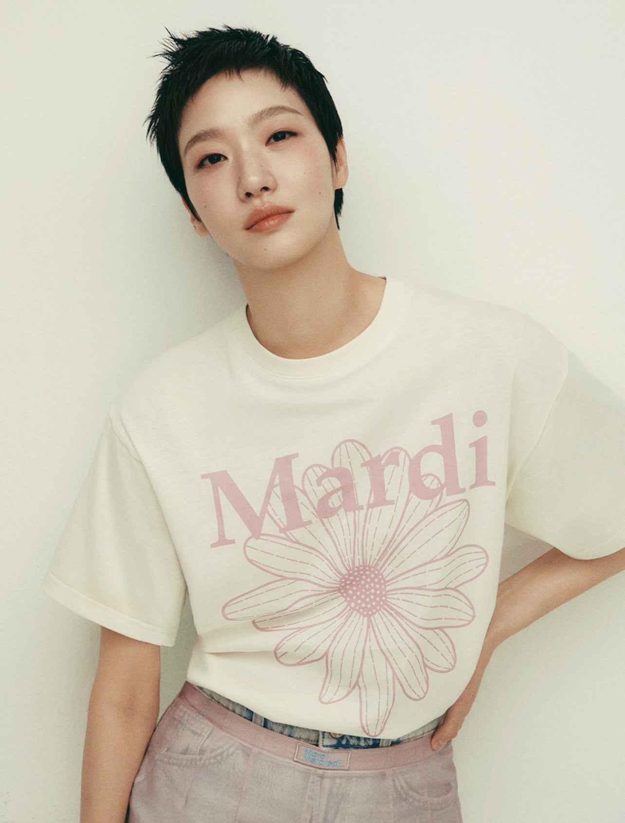 Mardi Mercredi TSHIRT FLOWERMARDI_CREAM PINKLAVENDER(Preorder)