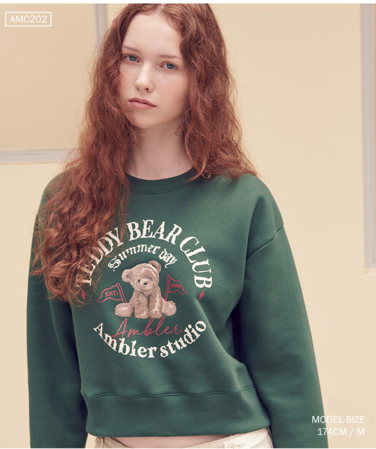 Ambler TEDDY BEAR CLUB Green Sweatshirt(Preorder)