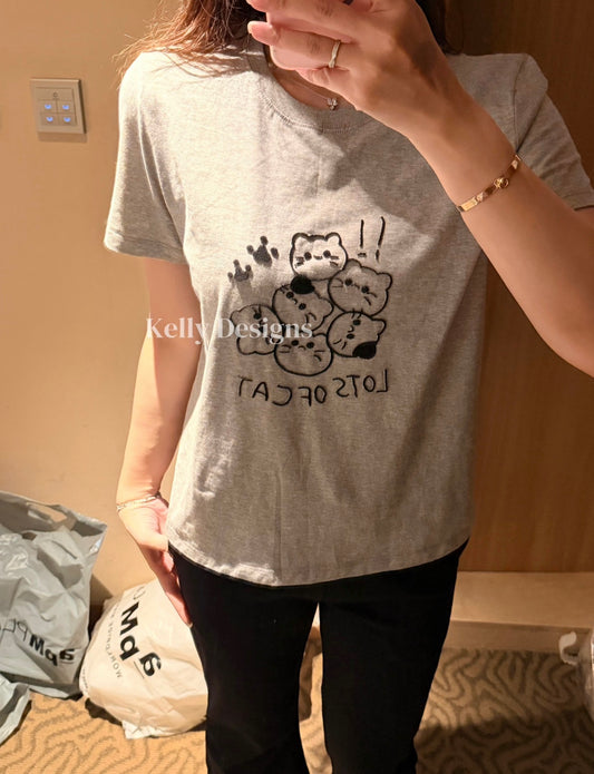 Korean APM Collection Dumplings Gray Tshirt (Instock)