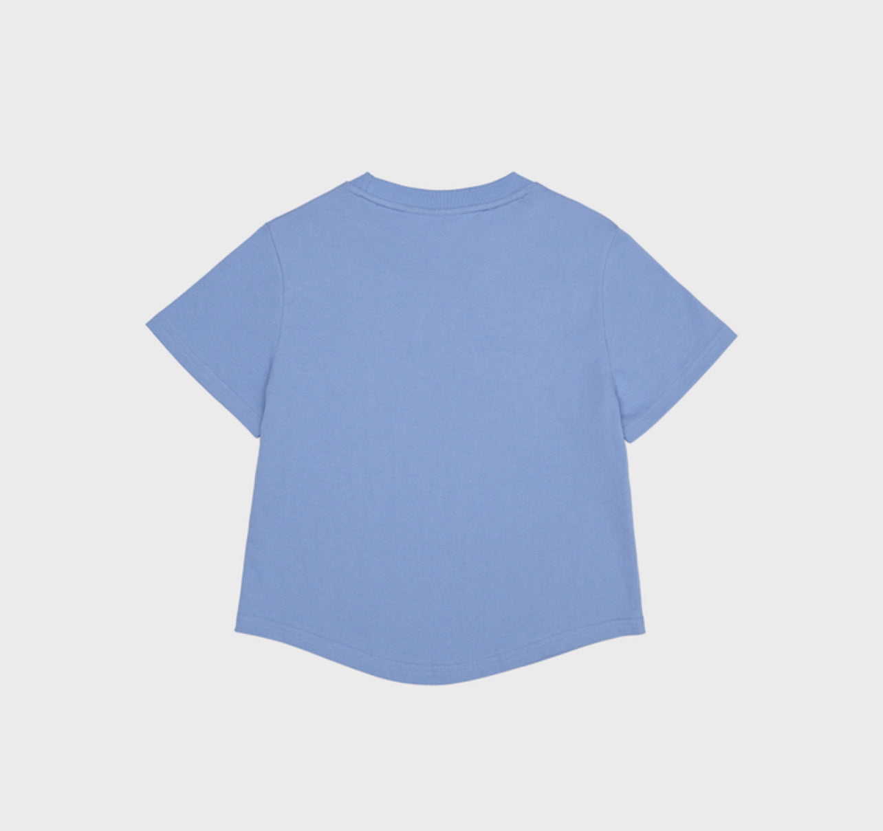 Korean Brand AMES Round Hem Crop Tee Blue (Preorder)
