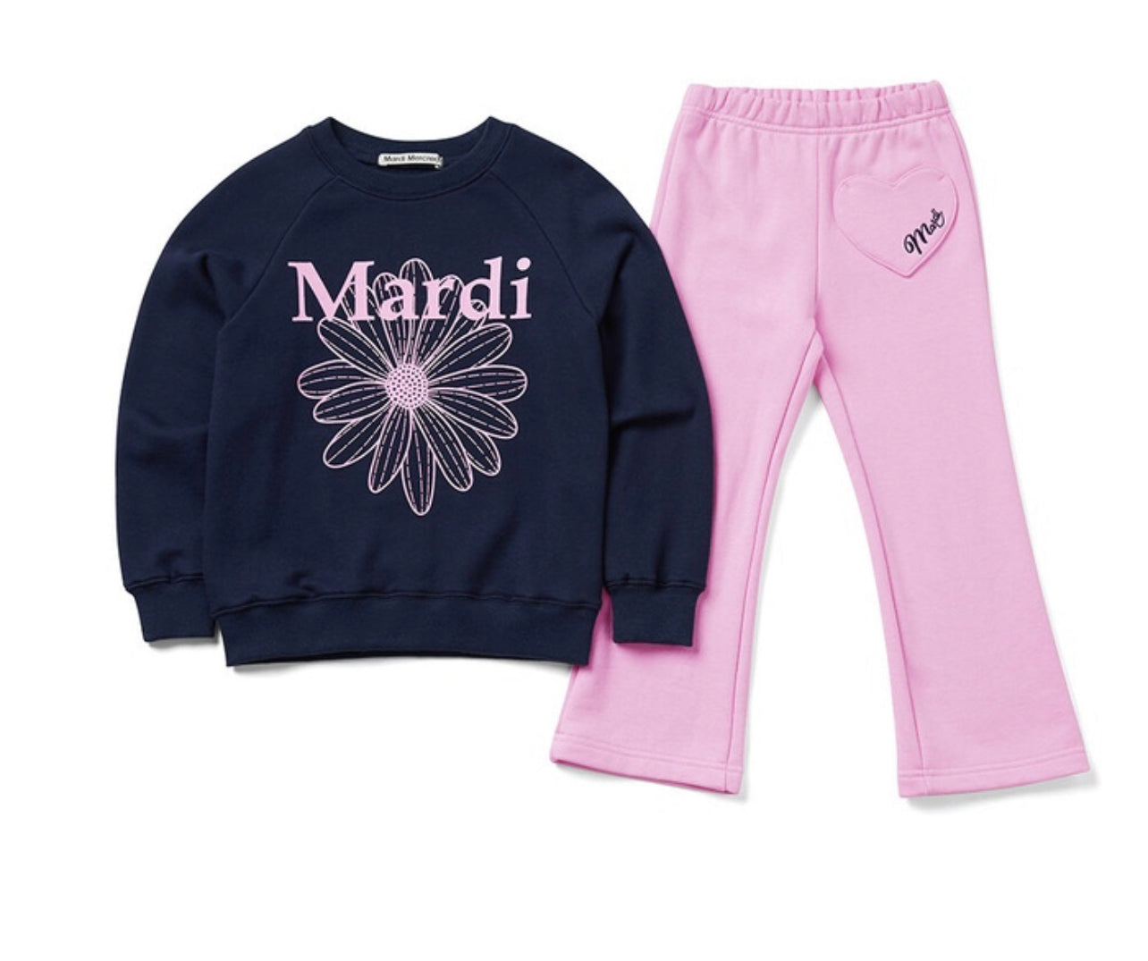 Mardi Mercredi Kids Sweatshirt Setup Flowermardi_Navy Pink(Preorder)