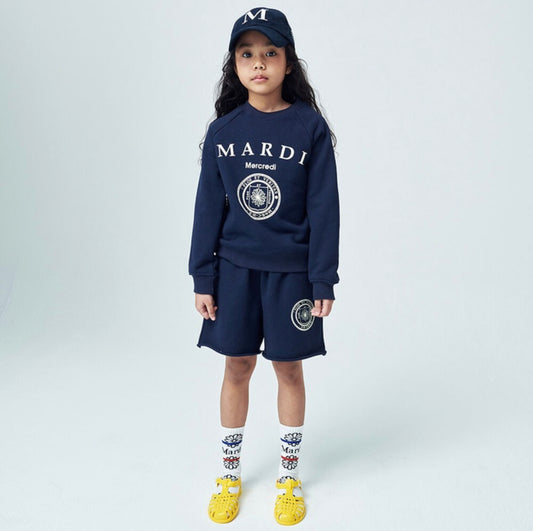 Mardi Mercredi Kids Sweatshirt Univ_Navy Cream(Preorder)