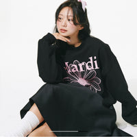 Mardi Mercredi BLACK PINK SWEATSHIRT FLOWERMARDI（Preorder）