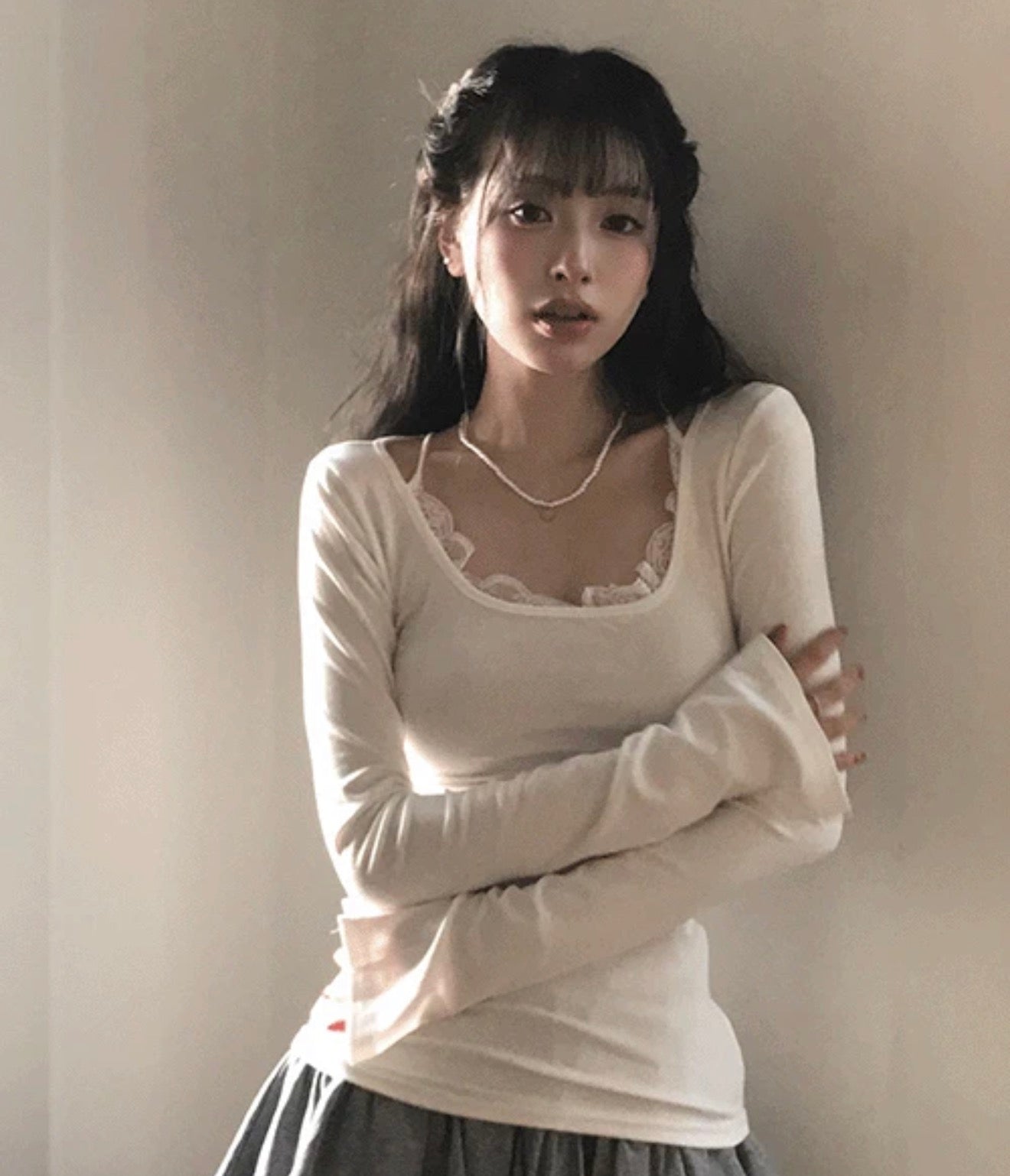 Korean Collection Ballet White Top (Instock)