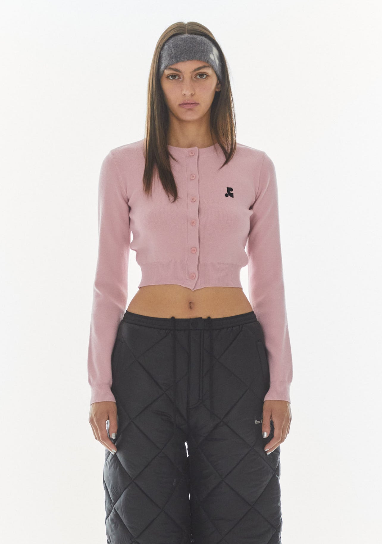 Rest&Recreation CROPPED KNIT CARDIGAN - PINK(Instock)