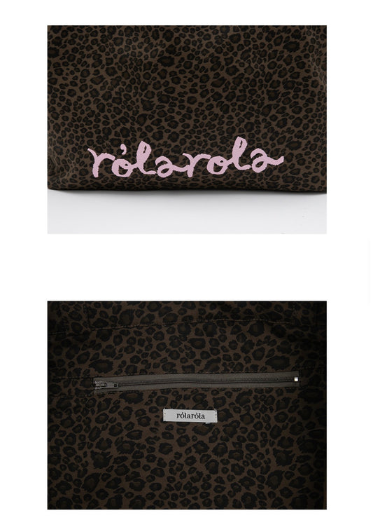 Korean Collection Rolarola MAISON DE ROLA LEOPARD SHOULDER BAG BEIGE (Preorder)
