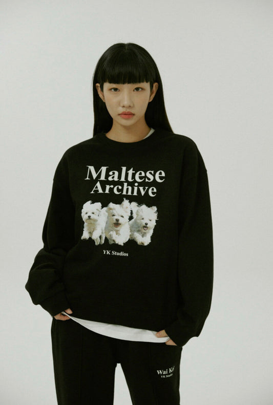 Waikei Maltese Archive Sweatshirt_Black(Preorder)