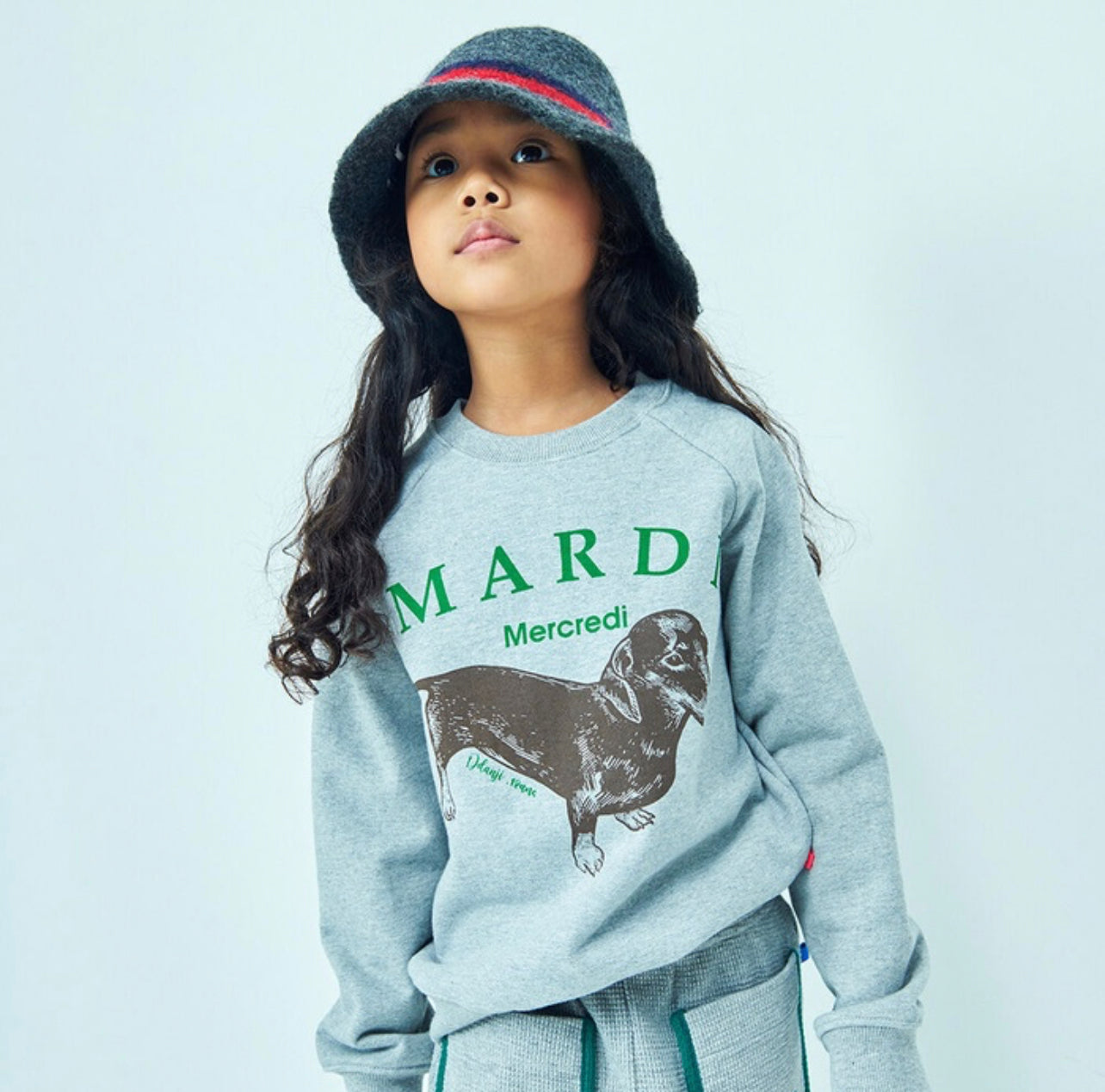 Mardi Mercredi Kids Sweatshirt DDANJI_Grey(Preorder)