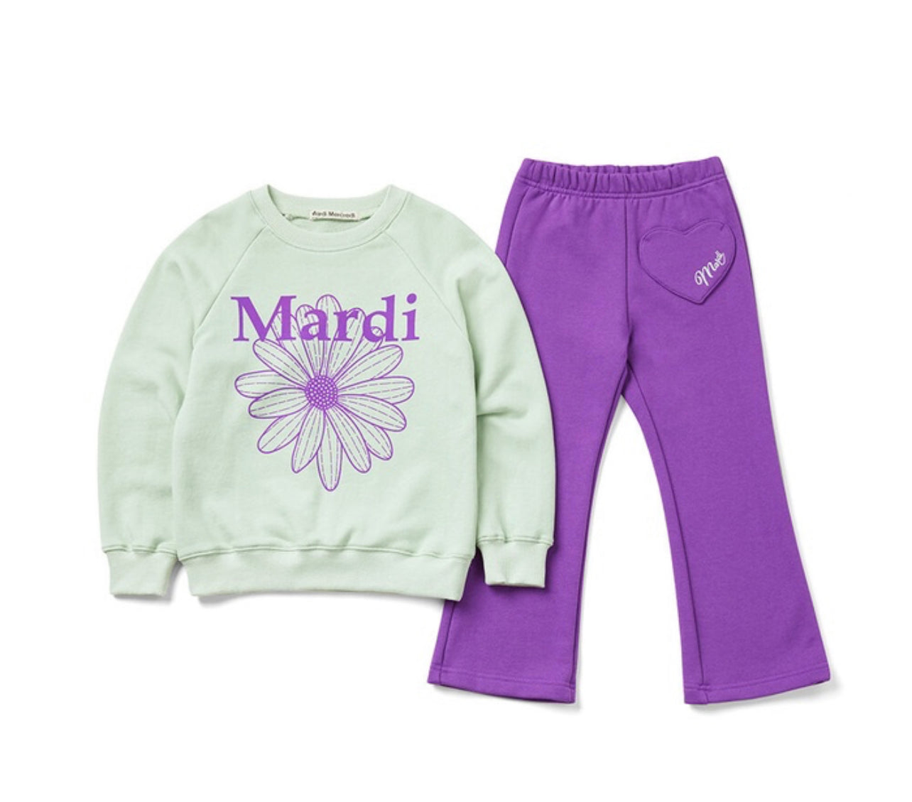 Mardi Mercredi Kids Sweatshirt Setup Flowermardi_Mint Purple(Preorder)