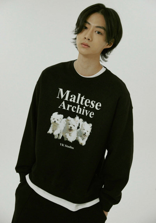 Waikei Maltese Archive Sweatshirt_Black(Preorder)