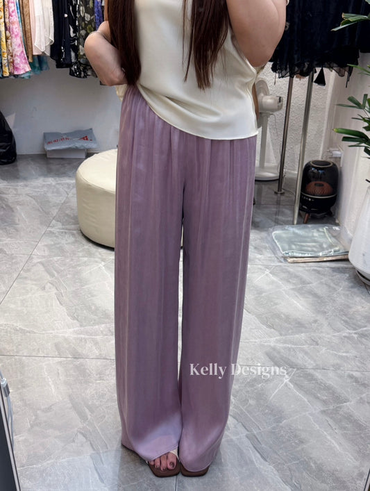 Kelly Designs Premium Acetate Wide-Leg Pants - 3 Colors (Instock)