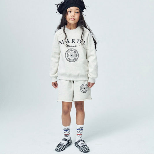 Mardi Mercredi Kids Sweatshirt Univ_Oatmeal Black(Preorder)