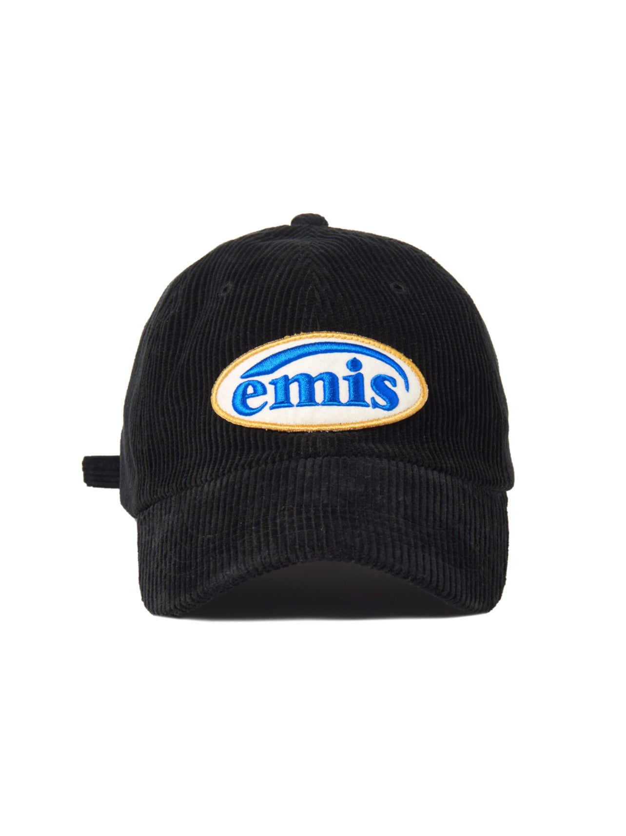 EMIS CORDUROY WAPPEN BALL CAP-BLACK(Preorder)