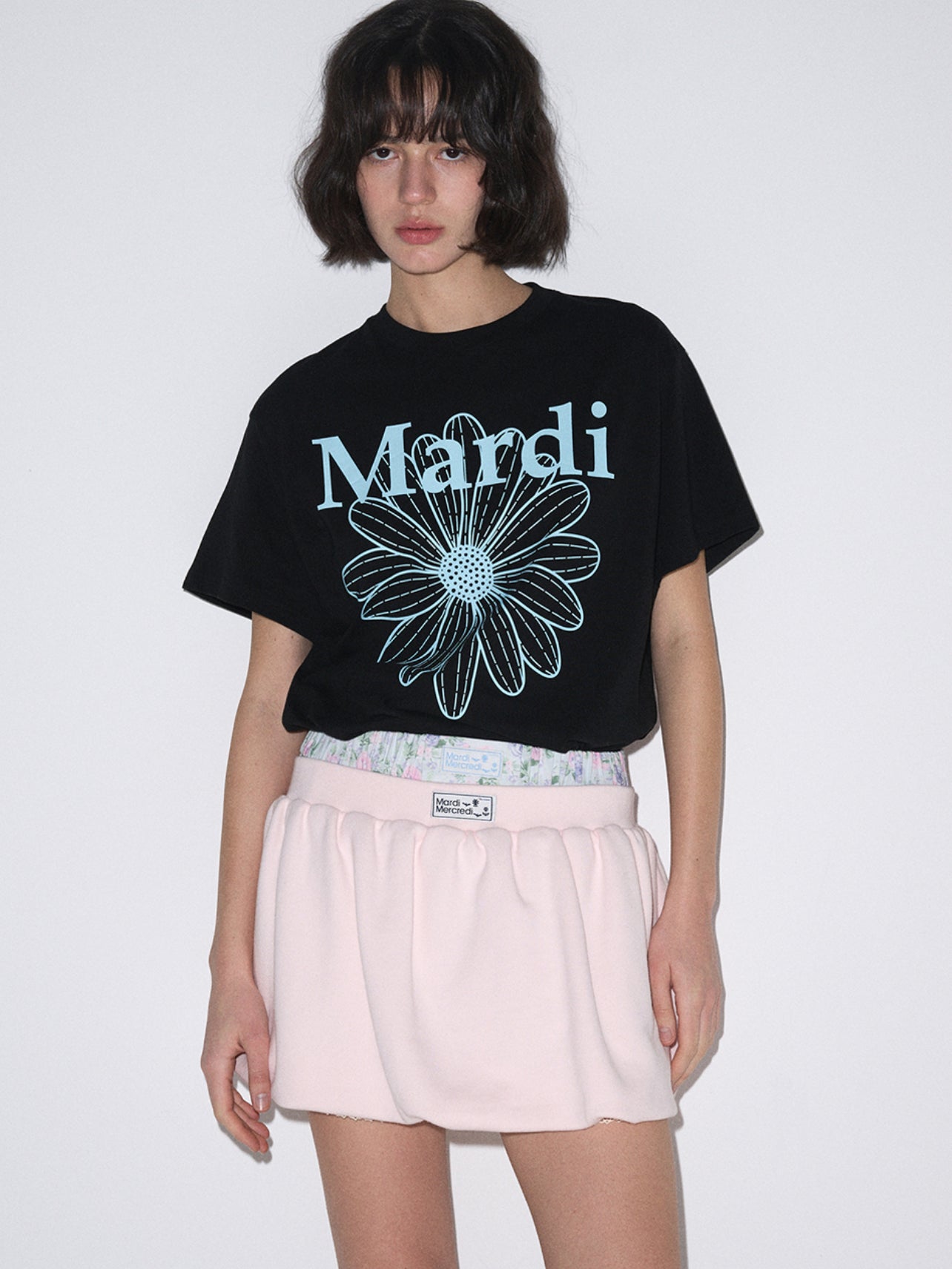 Mardi Mercredi TSHIRT FLOWERMARDI_BLACK SKY(Preorder)