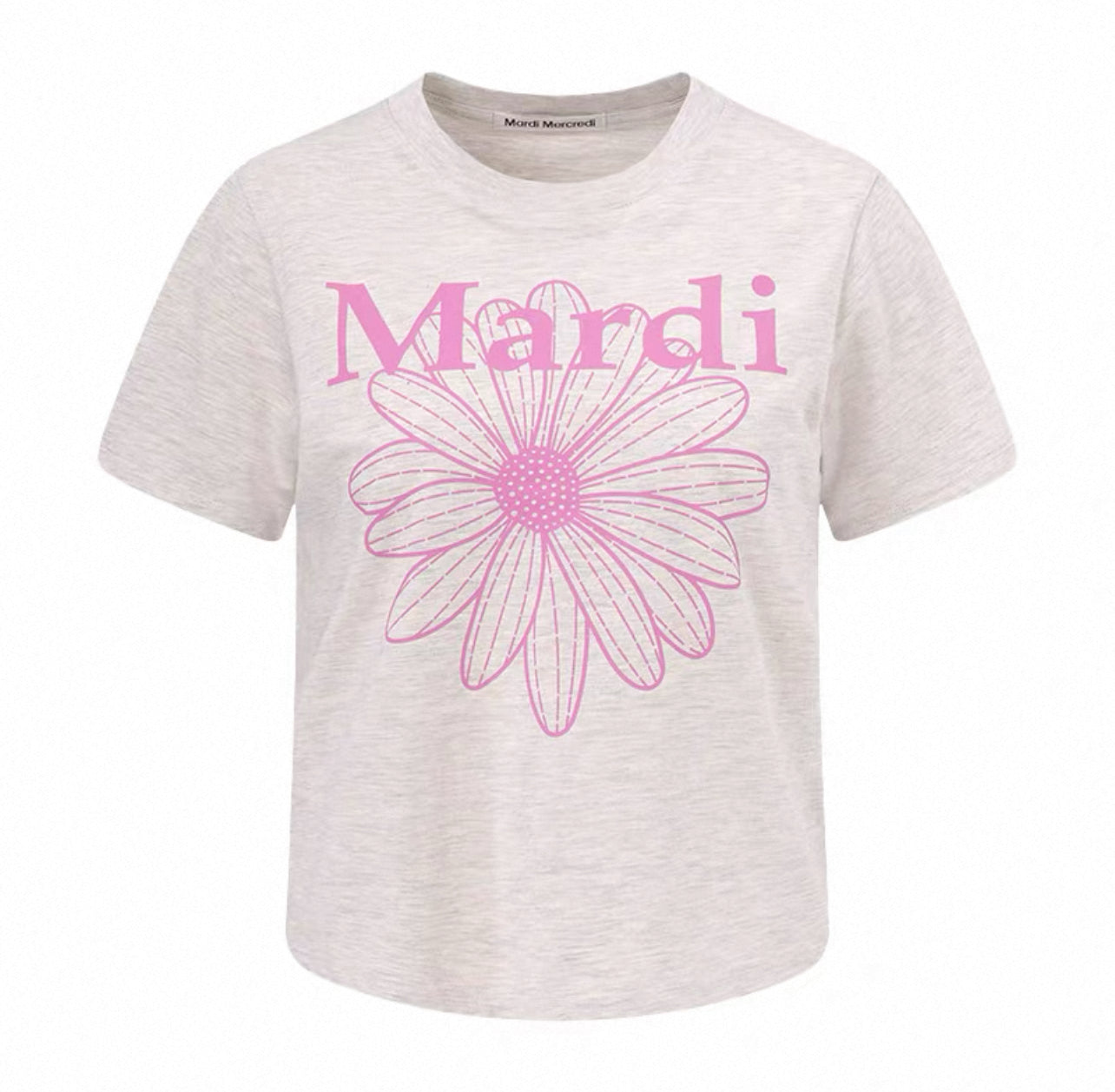 Mardi Mercredi SLIM TSHIRT_ OATMEAL PINK(Instock)