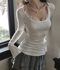 Korean Collection Ballet White Top (Instock)