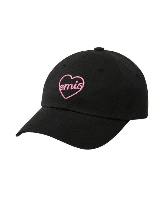 EMIS HEART BALL CAP-BLACK/PINK (Instock)
