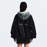 MATIN KIM LOGO COATING JUMPER IN Black (Preorder)