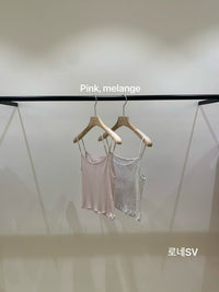 Korean Apm Collection Vegetable Rone Cardigan + Rone Sleeveless Top Set (Instock)