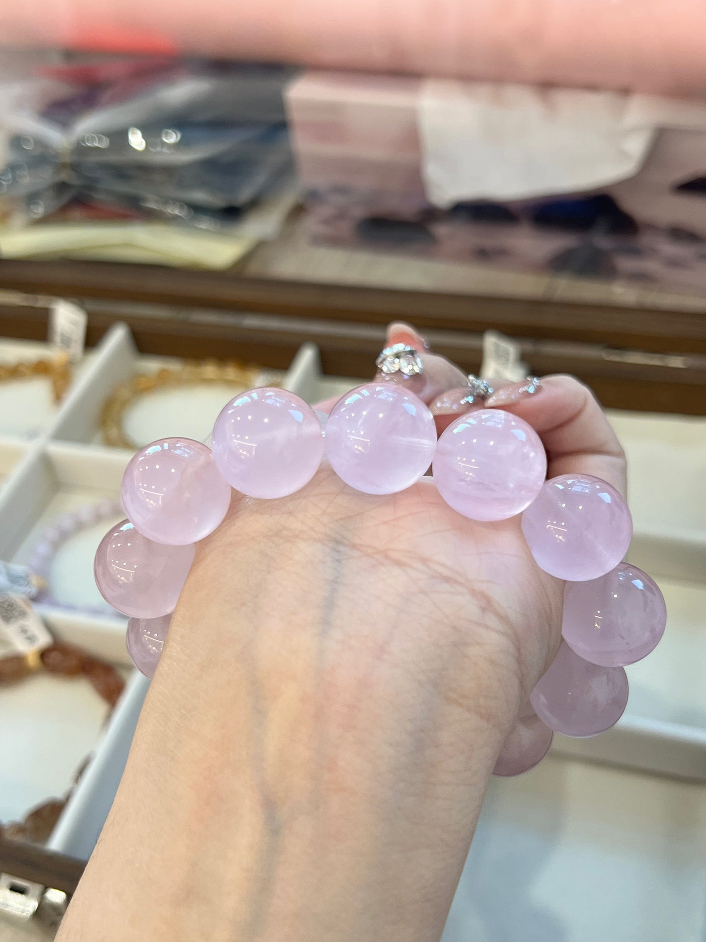 Kelly Designs Natural Pink Crystal Bracelet (Instock)