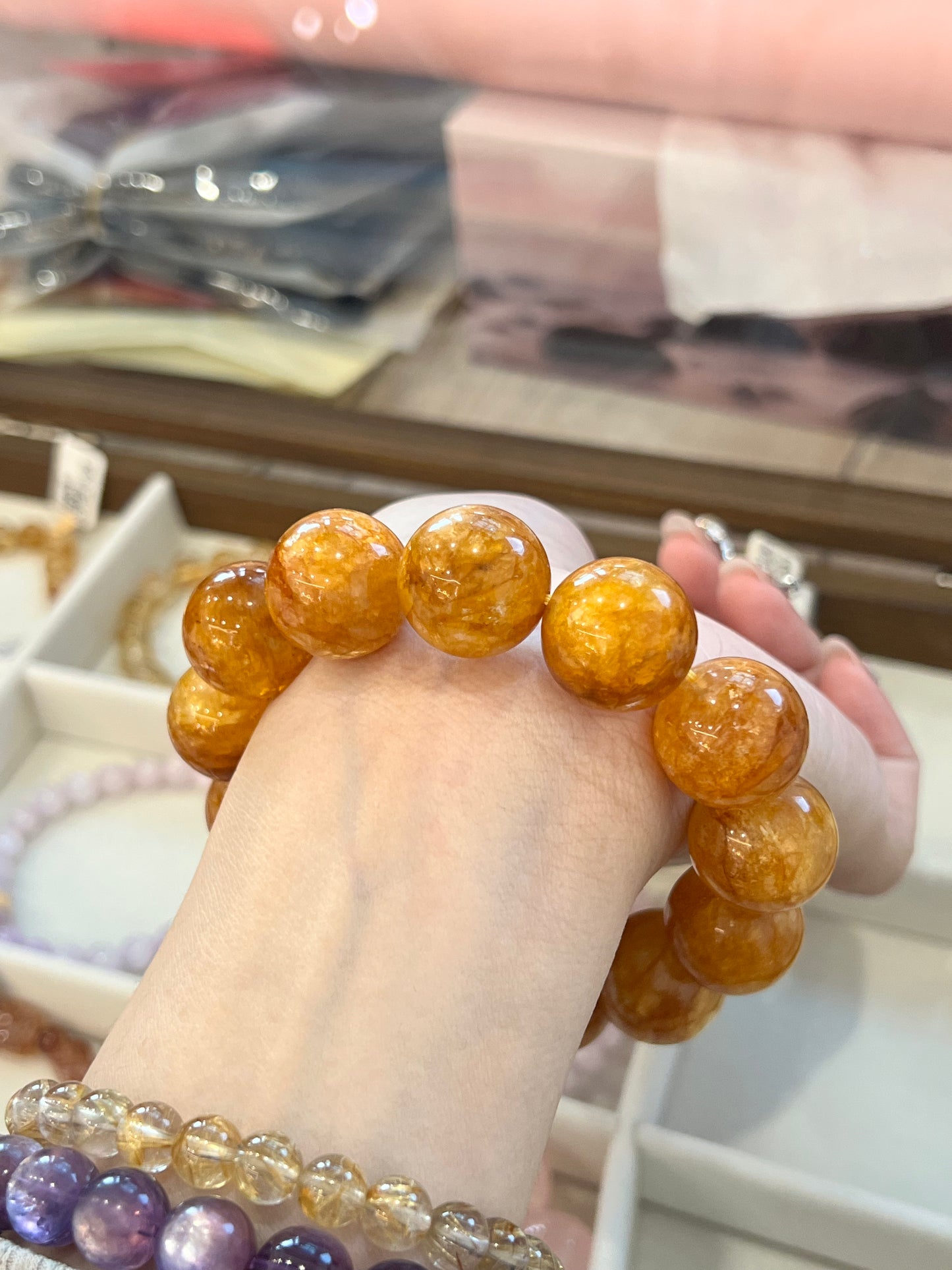 Kelly Designs Natural Gold Crystal Bracelet (Instock)