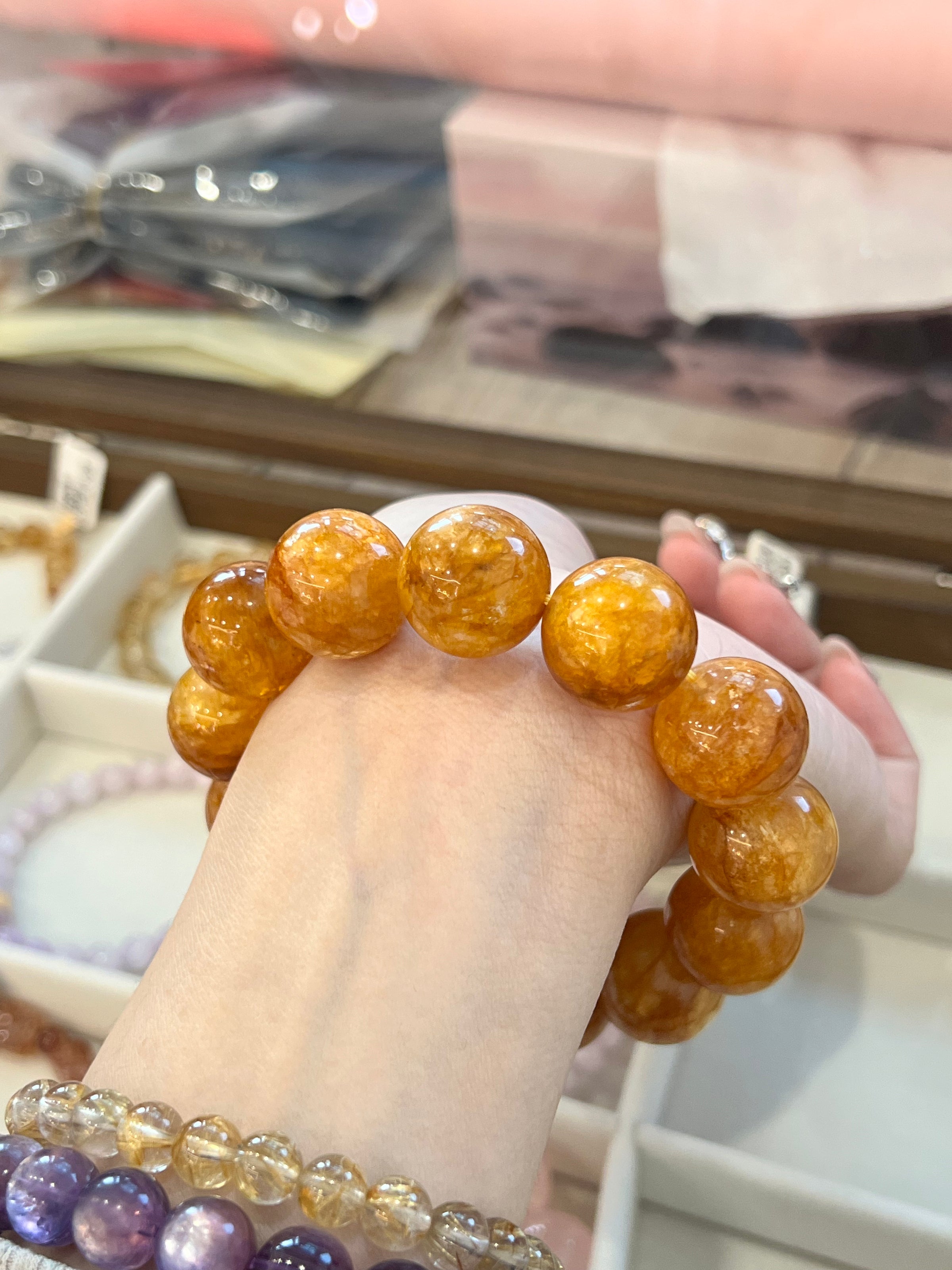 Kelly Designs Natural Gold Crystal Bracelet (Instock)