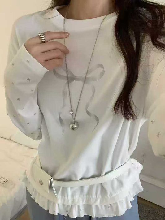 Kelly Designs Ribbons White Layer Top (Instock)