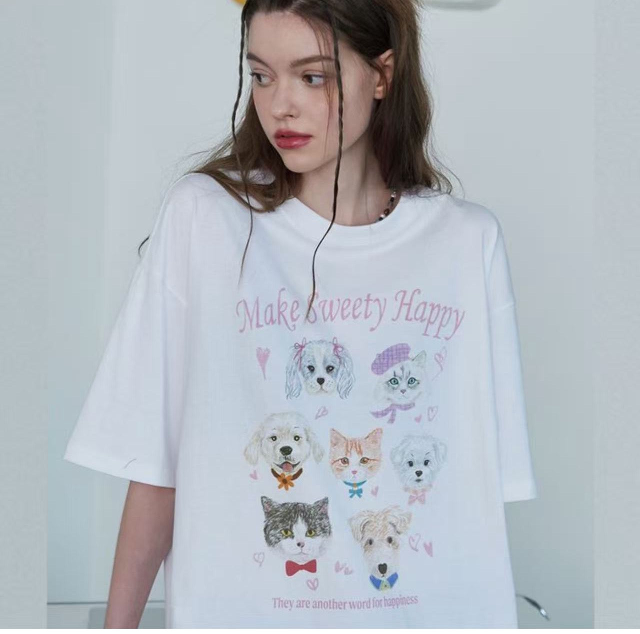 Korean Brand cutie puppies&cats Tshirt (Preorder)