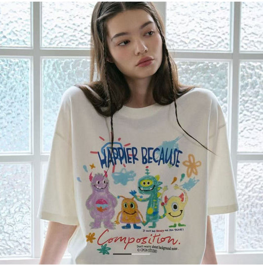 Korean Brand Happy Monster Tshirt (Preorder)