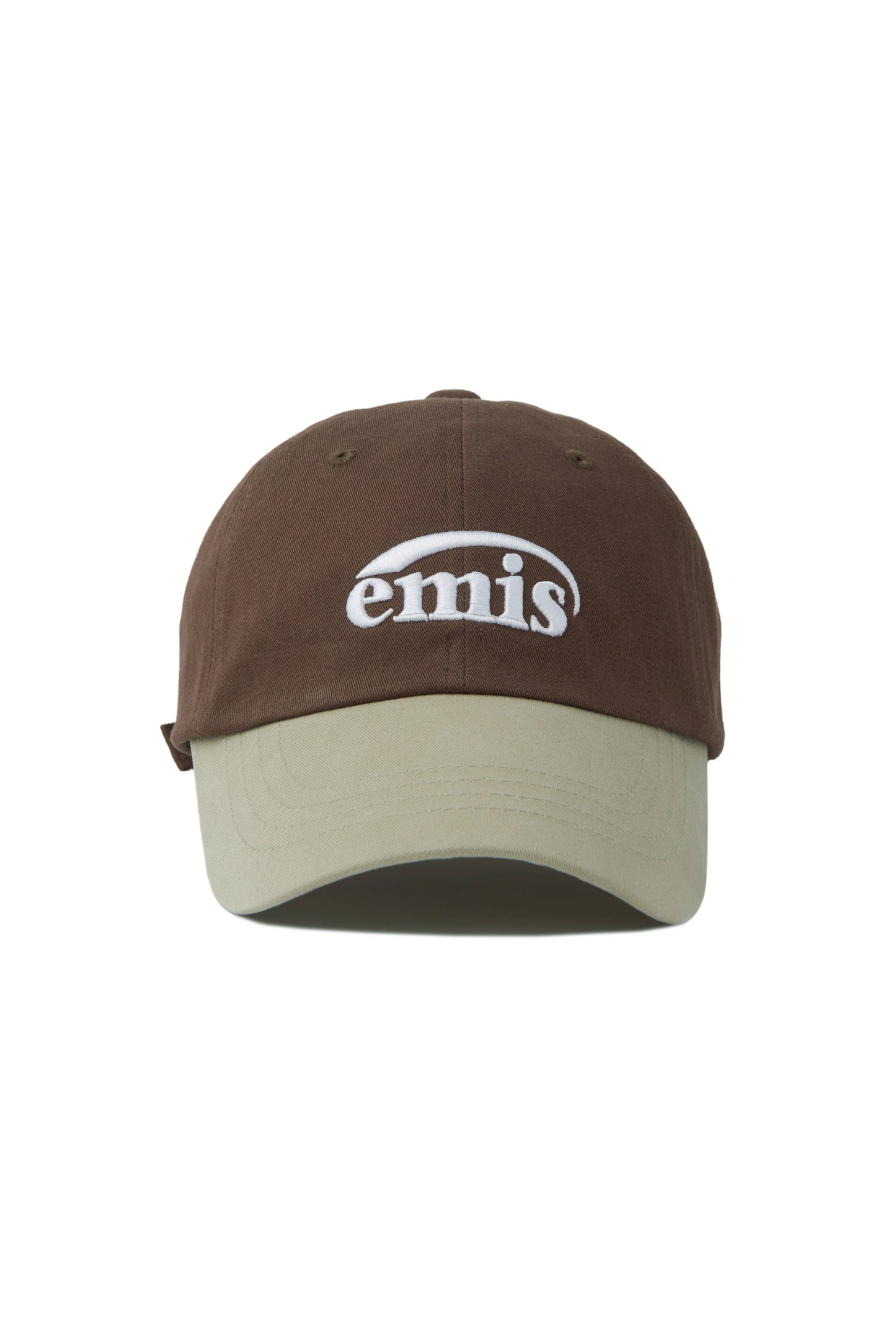 EMIS NEW LOGO MIX BALL CAP-BEIGE/BROWN(Instock)