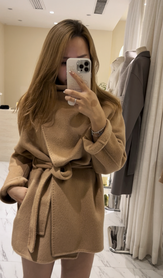 Kelly Designs Wool&Bactrian Camel Brown Coat (Instock)