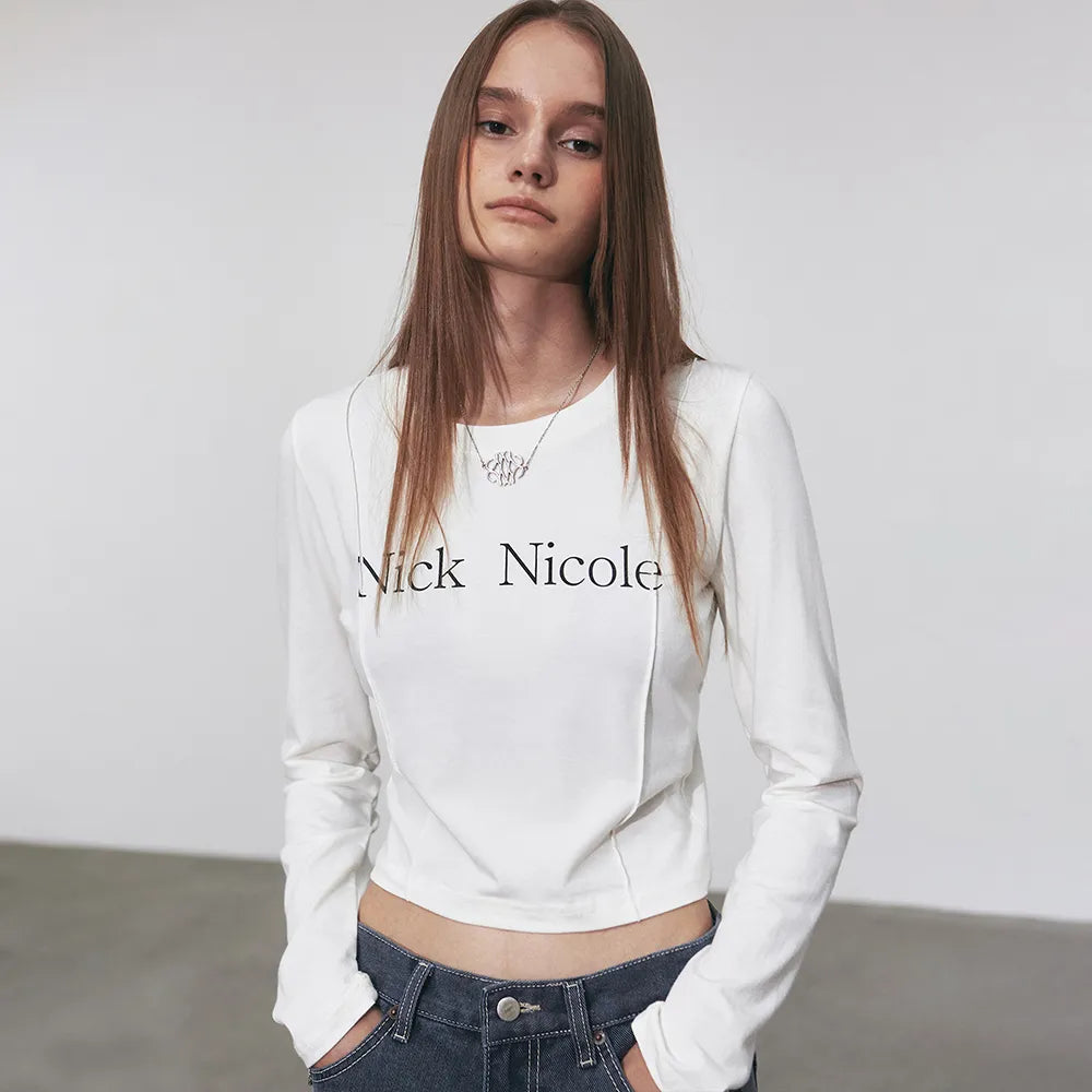 Korean Collection Nick Nicole Crop Top_White (Instock)