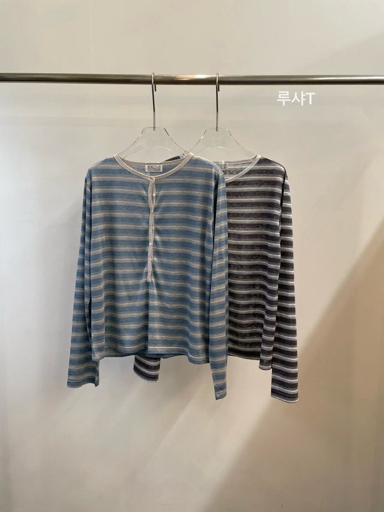 Korean APM Collection Stripe Long Sleeves Tshirt (Instock)