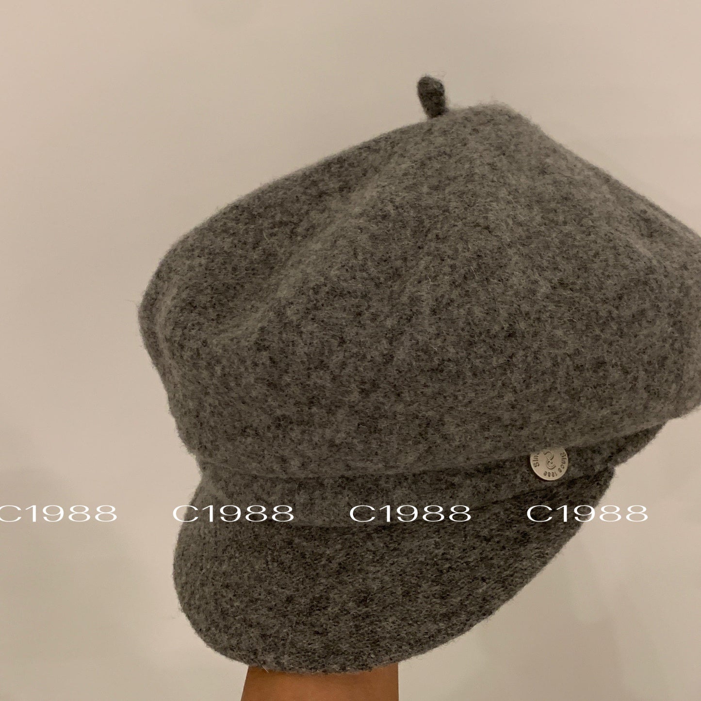 Kelly Designs Grey Knitting Beret(Instock)