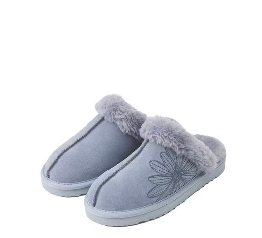 Mardi Mercedi Fur Slippers - Blue (Instock)