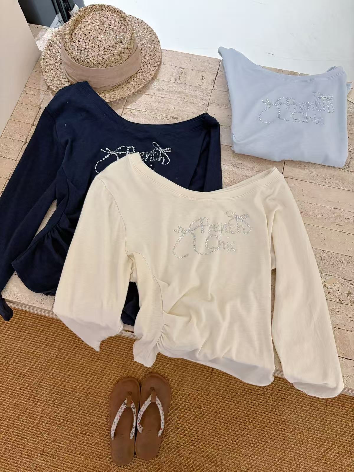 Kelly Designs Shiny Letters Off Shoulder Top (Instock)