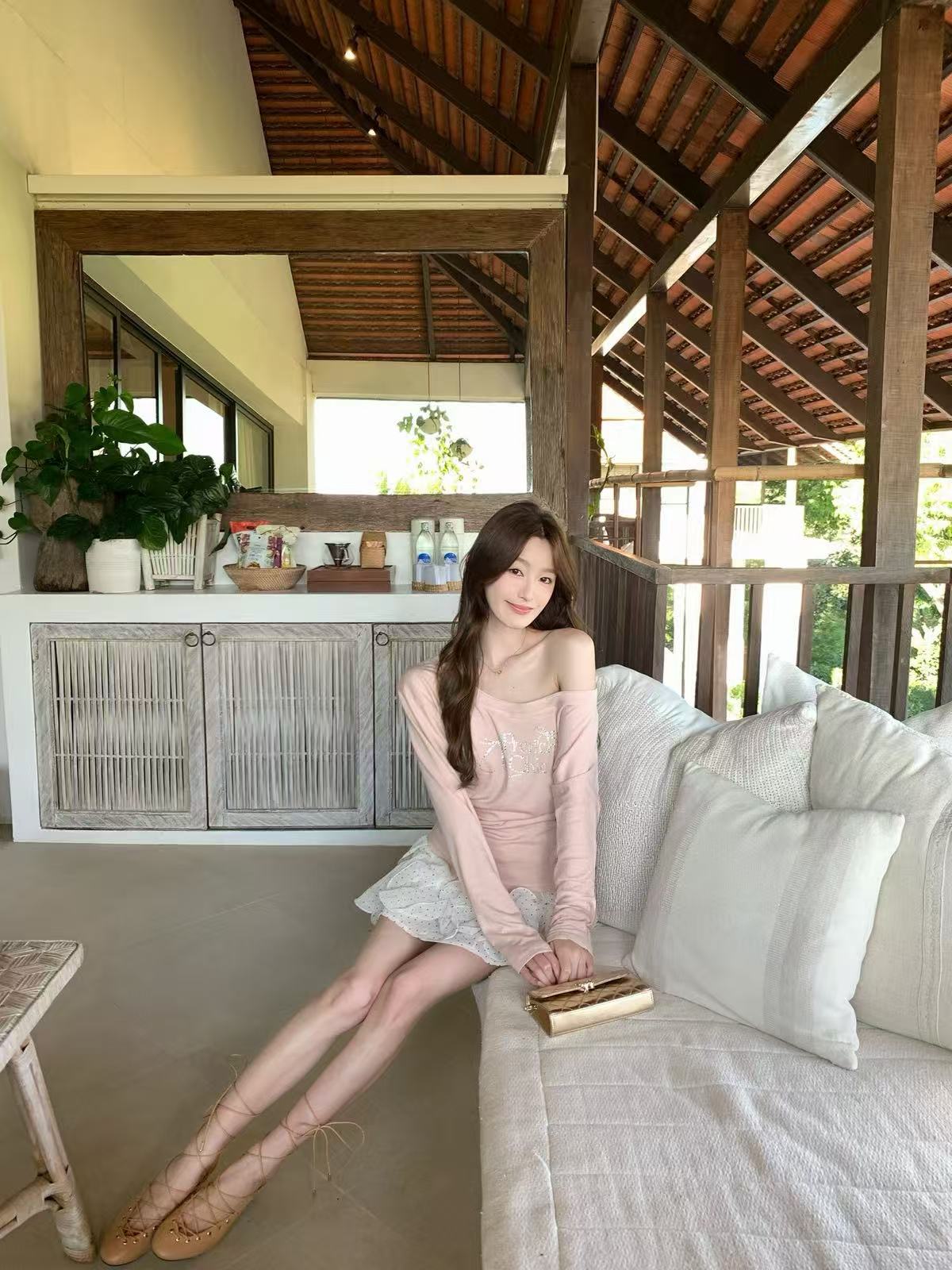 Kelly Designs Shiny Letters Off Shoulder Top (Instock)