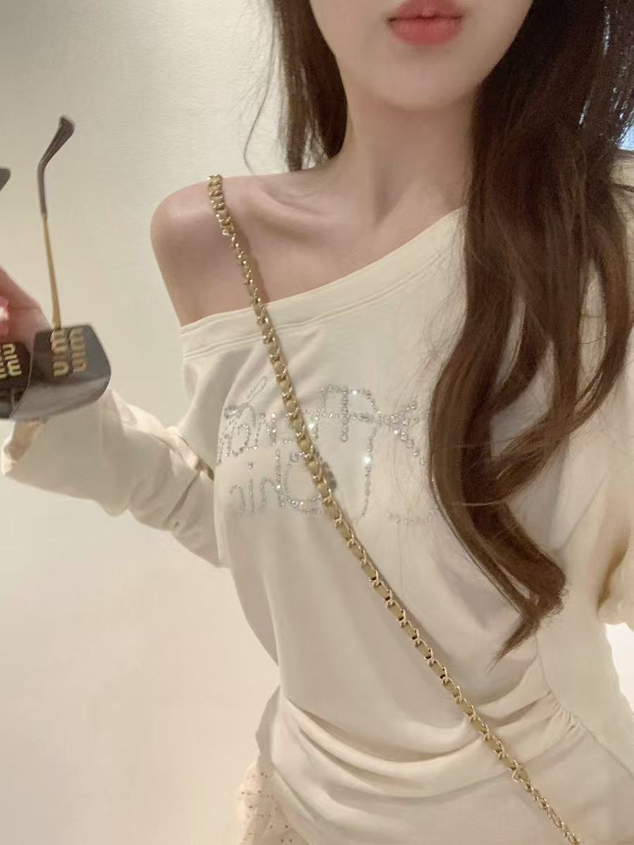 Kelly Designs Shiny Letters Off Shoulder Top (Instock)