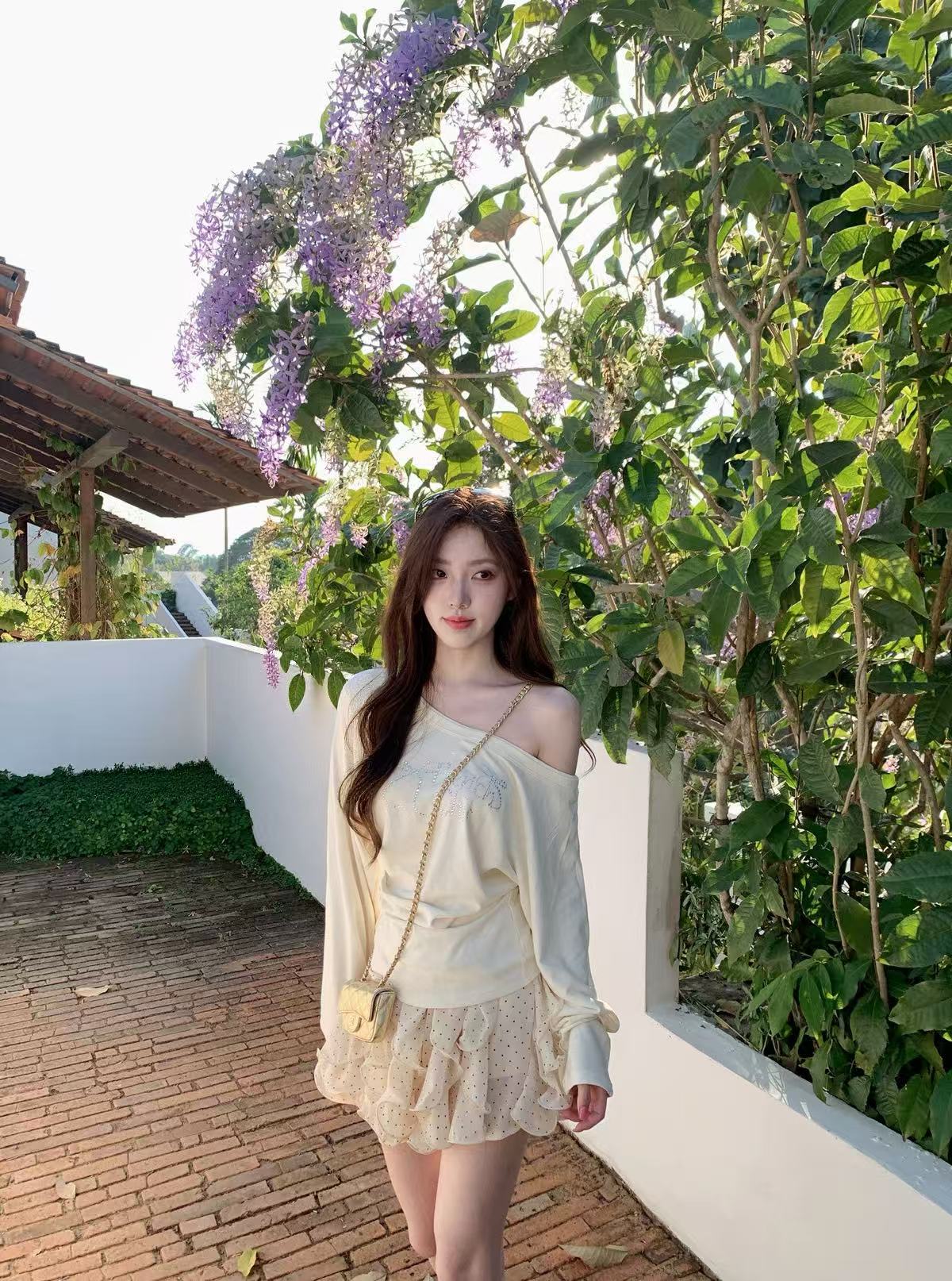 Kelly Designs Shiny Letters Off Shoulder Top (Instock)