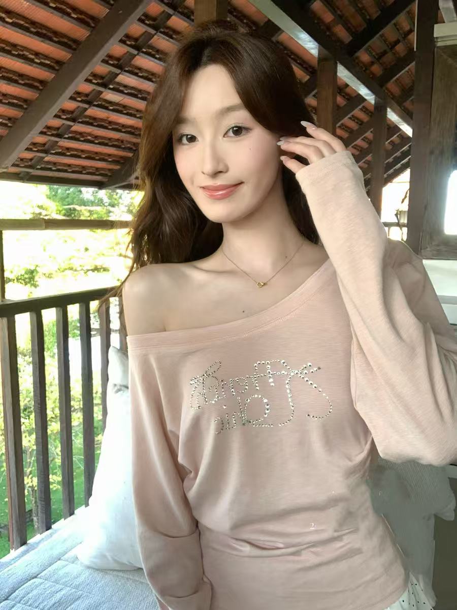 Kelly Designs Shiny Letters Off Shoulder Top (Instock)