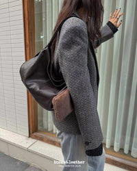 Korean APM Collection BUCKS&LEATHER Brown Leather Bag (Preorder)