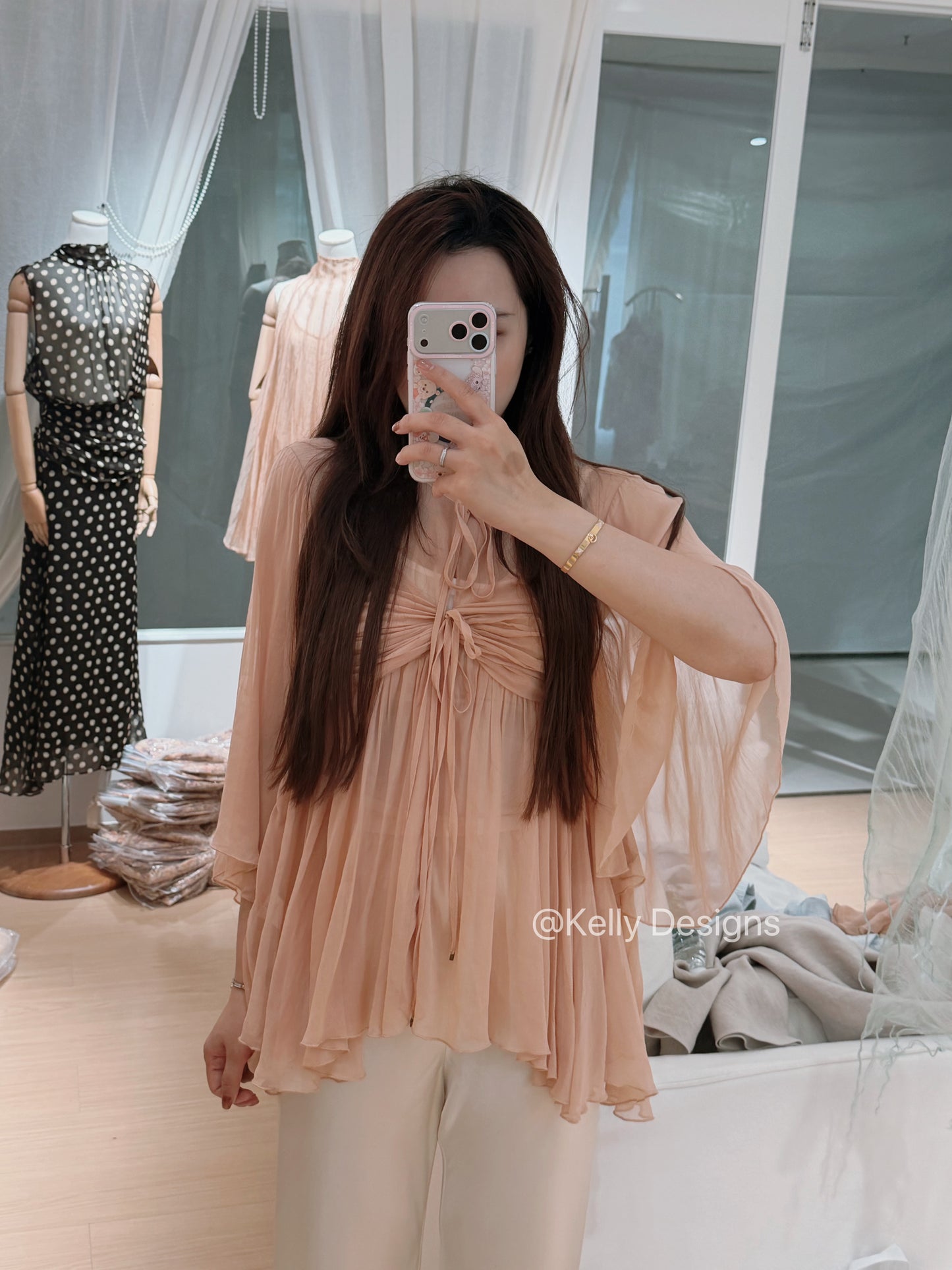 Kelly Designs Creamy Apricot Rayon Top (Instock)