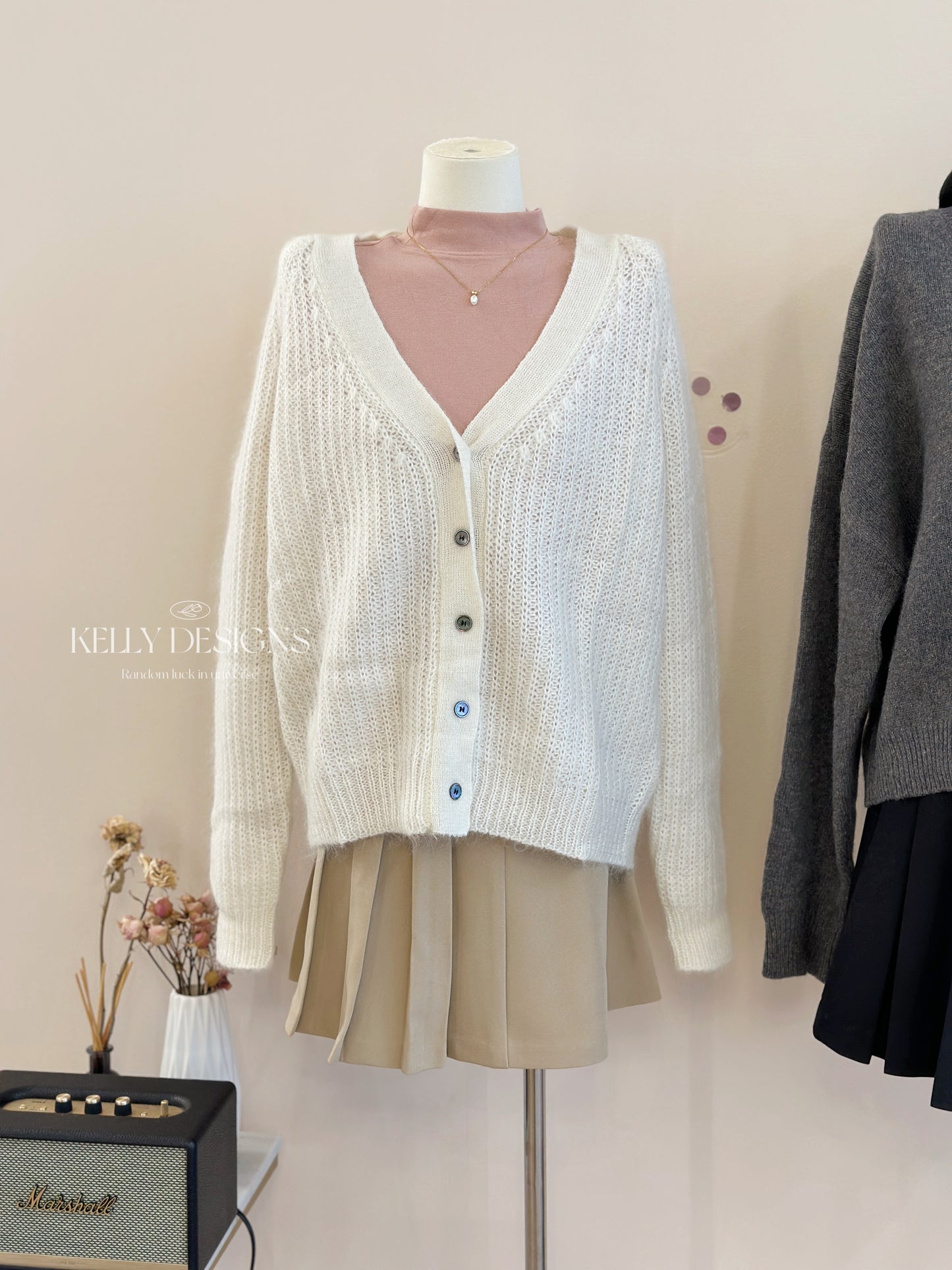 Kelly Designs Pure White Cardigan(Instock)