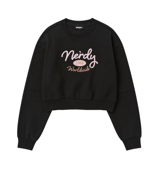 Korean Collection Nerdy Black Sweater (Instock)